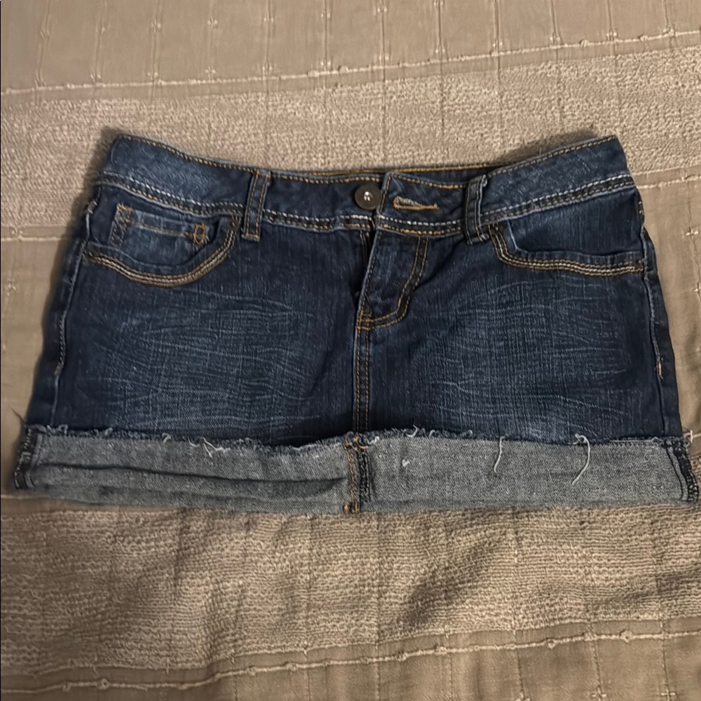 SO Denim Mini Skirt - Dark Blue